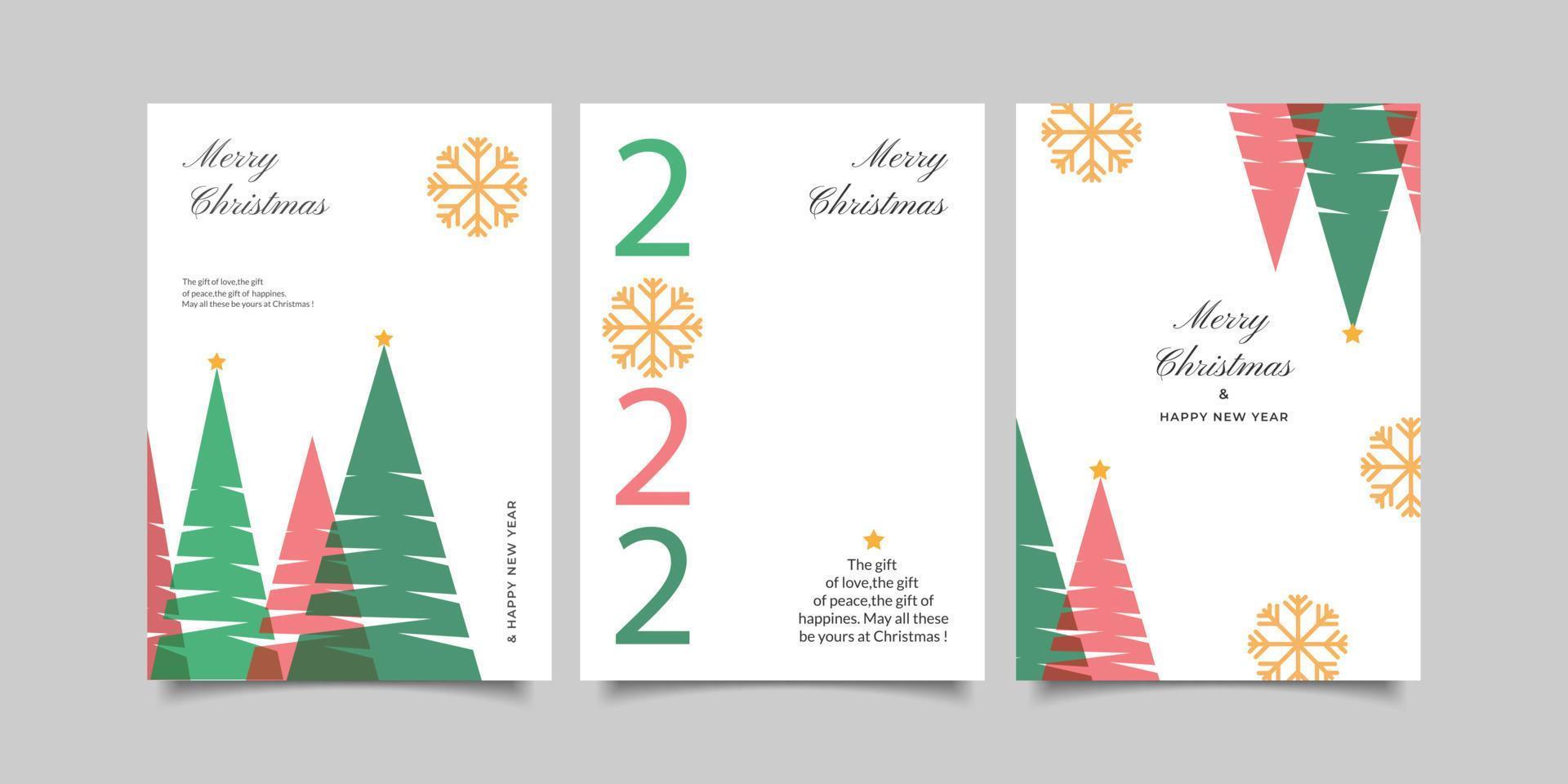 Merry christmas and happy new year greeting card vector