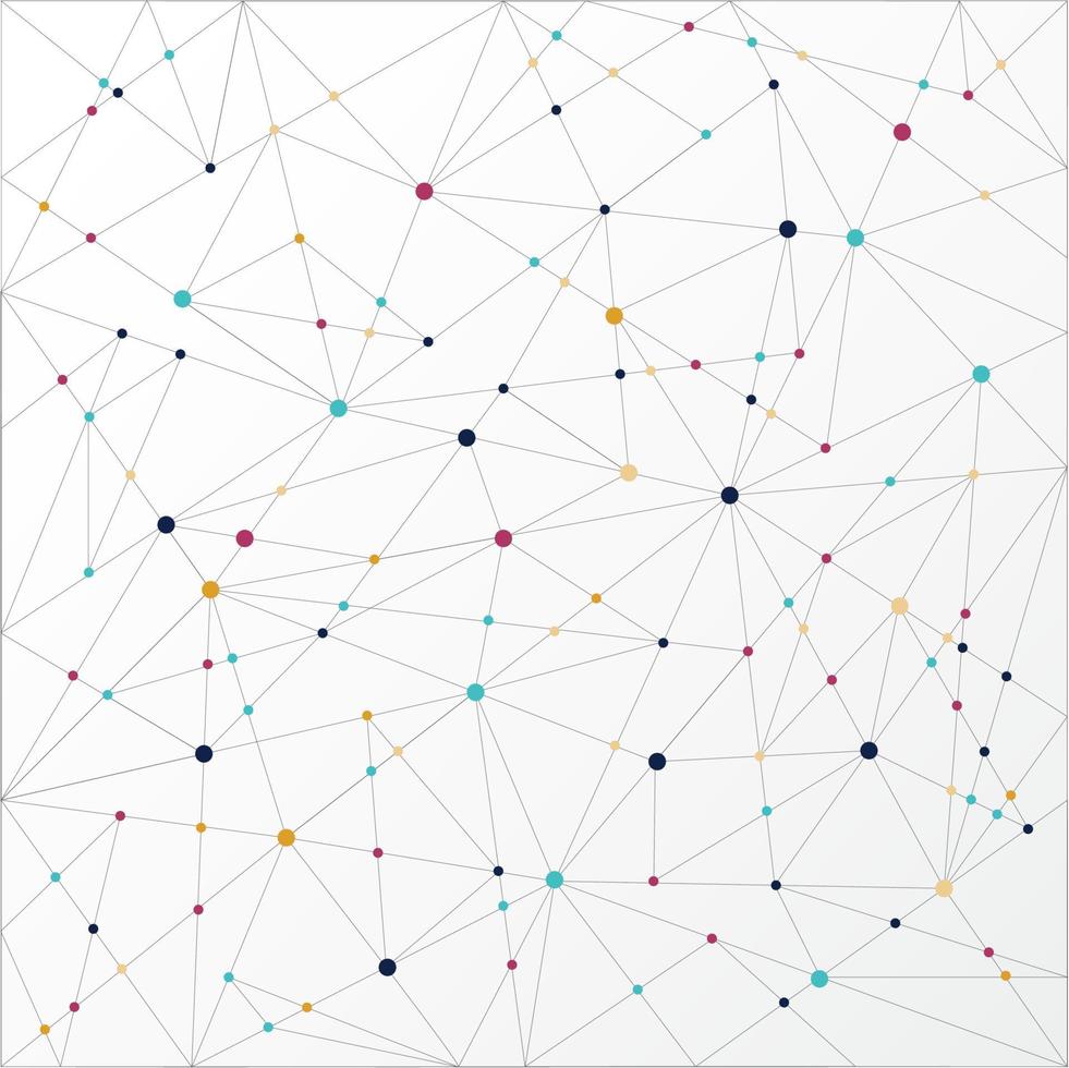 Abstract lines connection technology colorful, Vector illustration