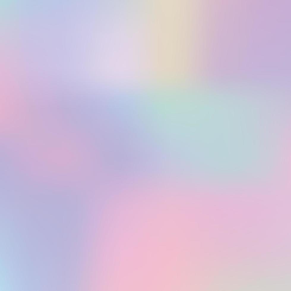 Abstract blurred pastel color holographic trendy background. vector