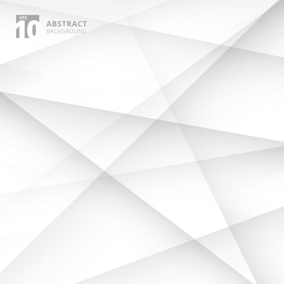 Abstract lines cross geometric white and gray color background. vector