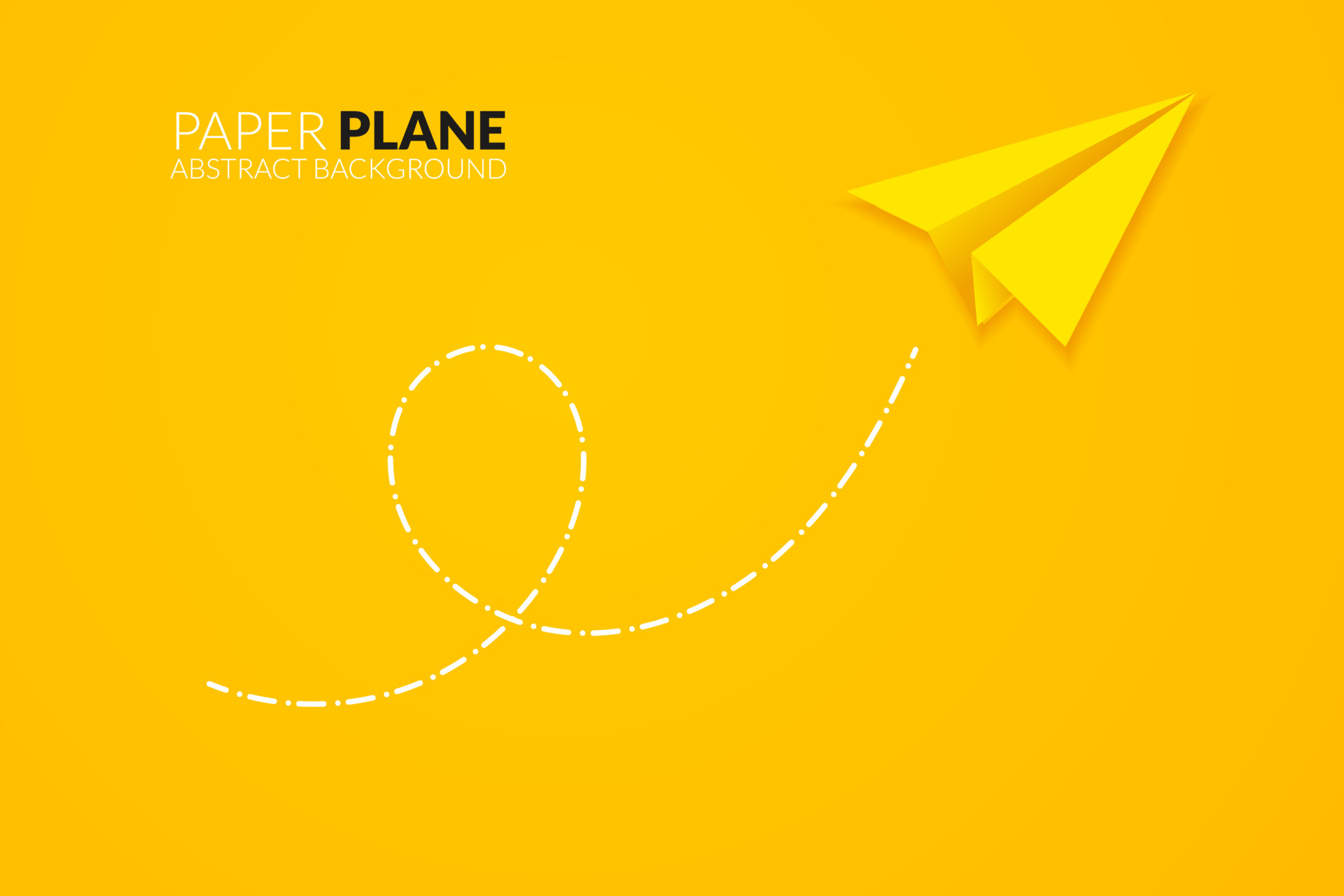 Yellow paper plane abstract vector background isolated background. Simple  modern banner, wallpaper, web, cover. 4601108 Vector Art at Vecteezy
