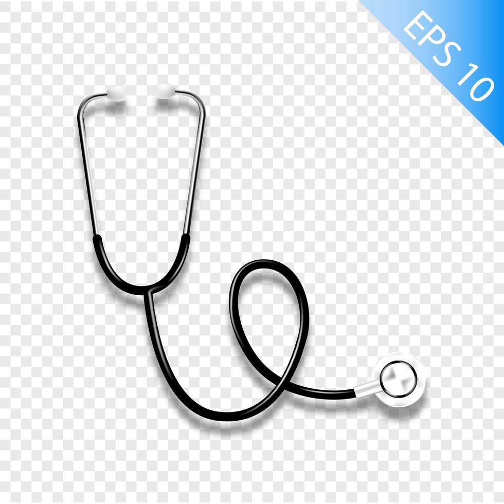 realistic vector stethoscope medical kit background
