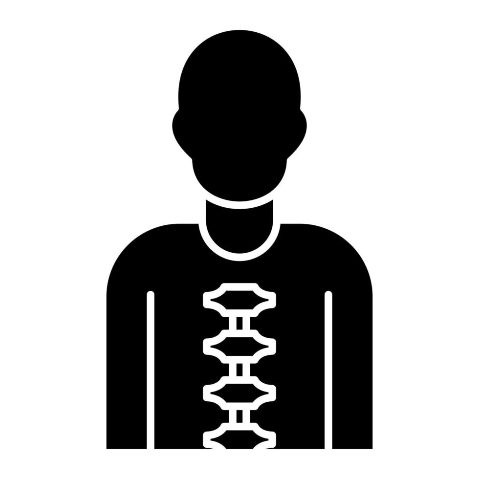 icono de glifo de columna vertebral vector