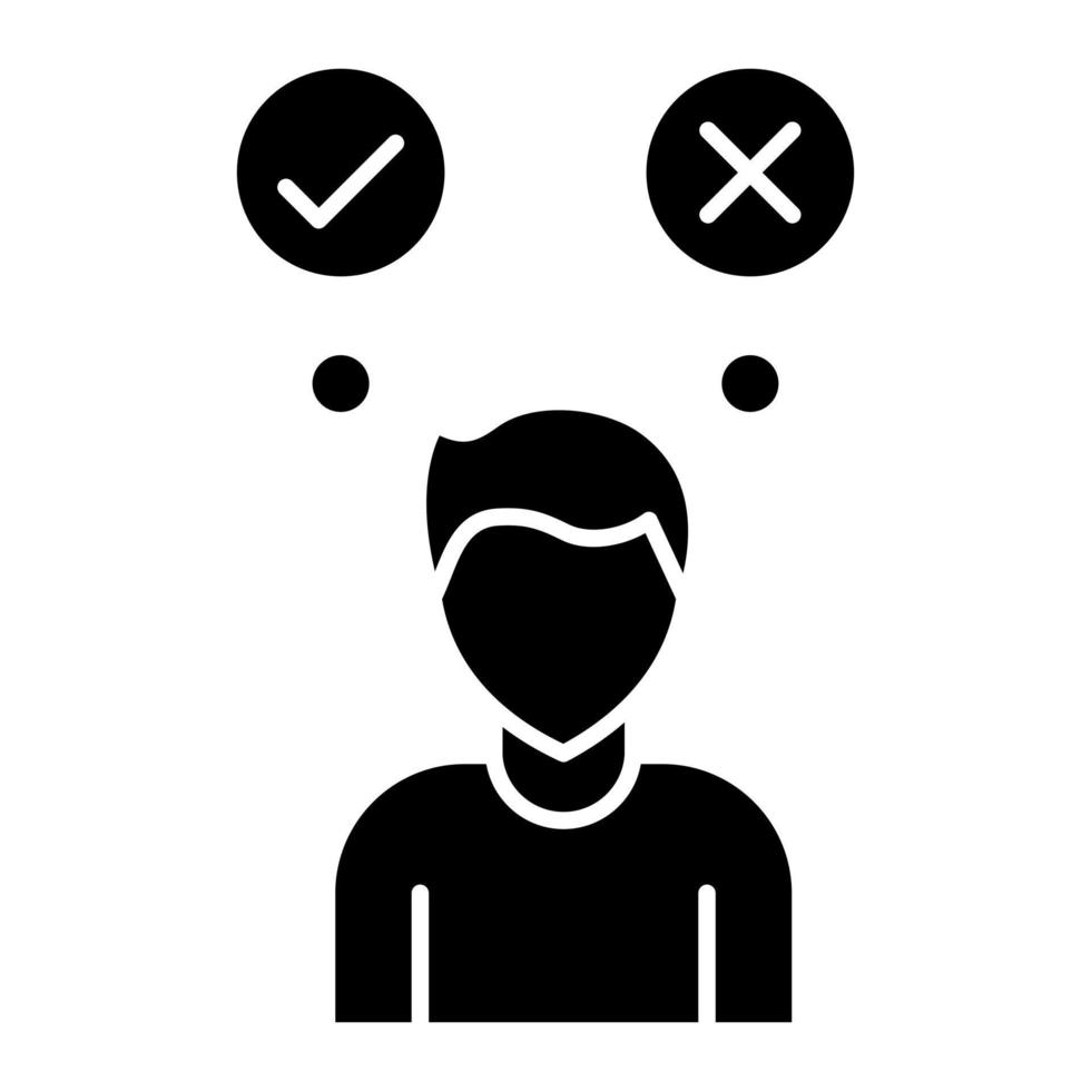 Decision Glyph Icon vector