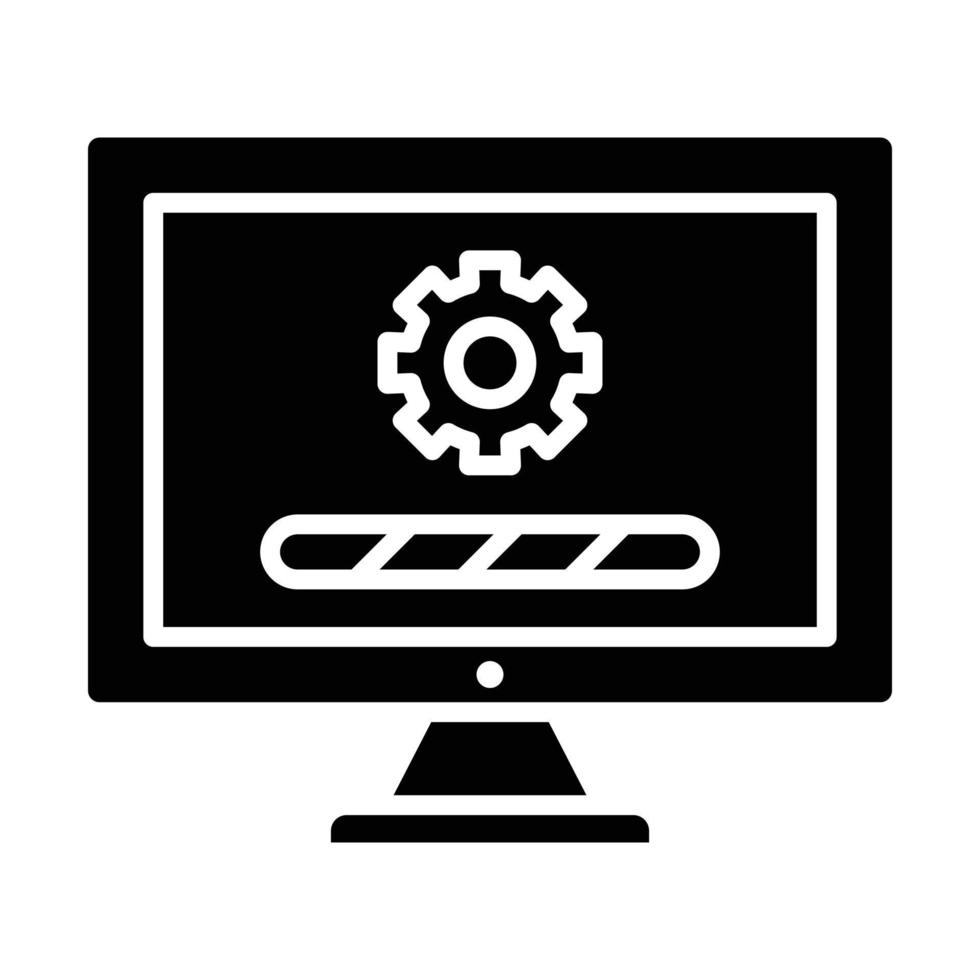 Install Setup Glyph Icon vector
