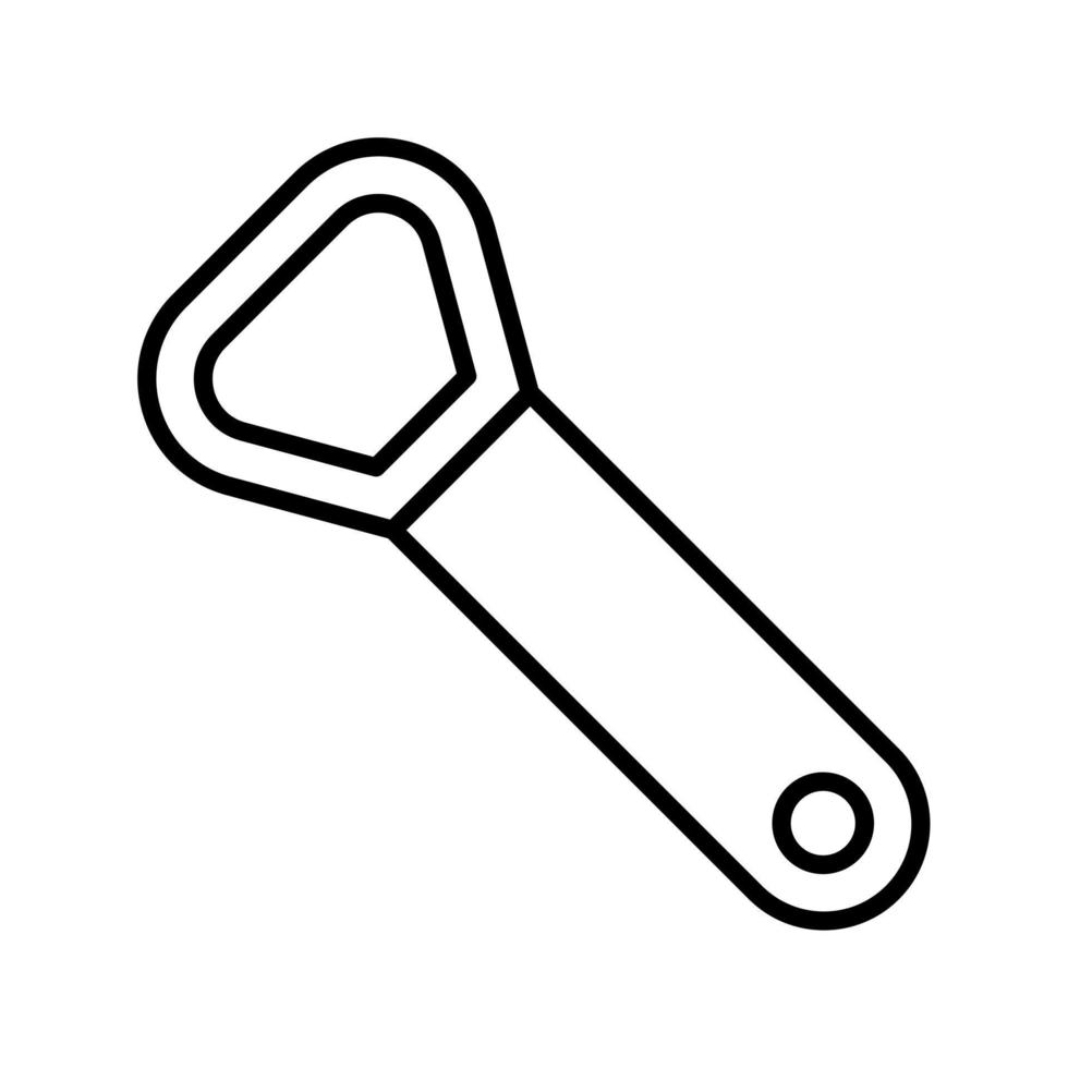 Bottle Opener Line Icon vector