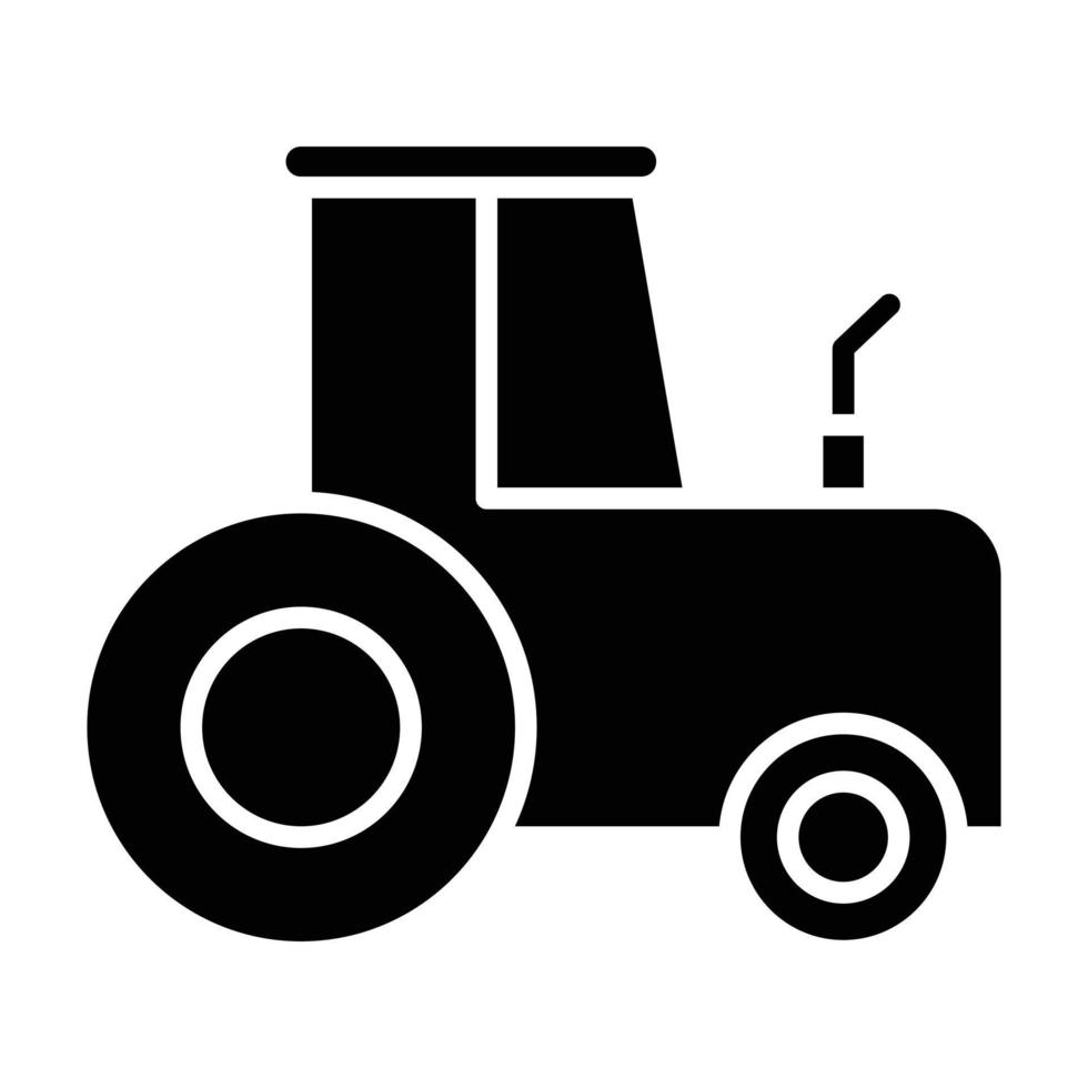 icono de glifo de tractor vector