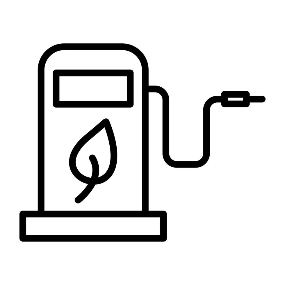 icono de línea de ecología de combustible vector