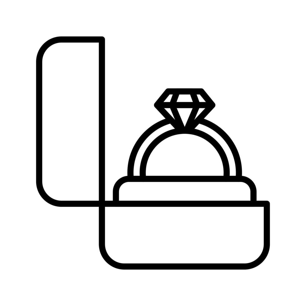 Wedding Ring Line Icon vector