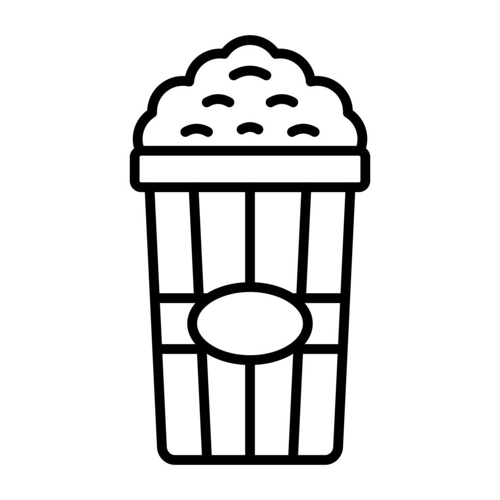 Popcorn Line Icon vector