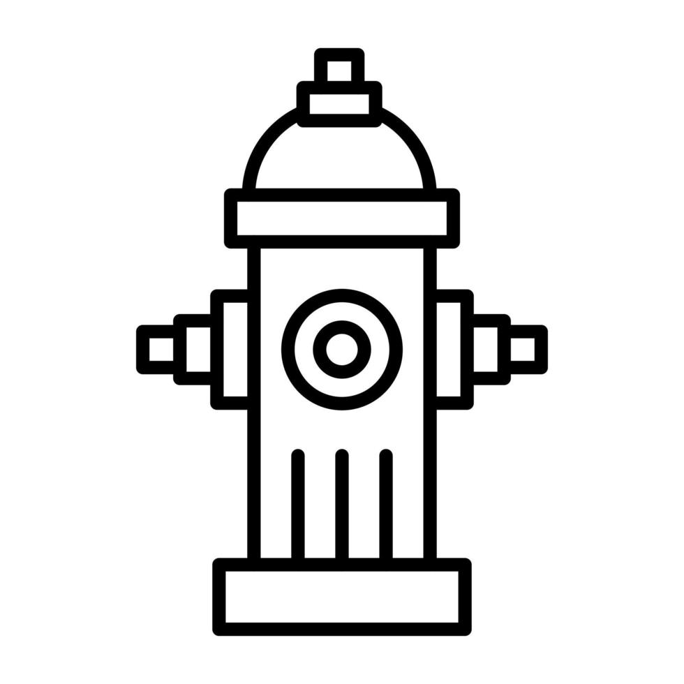 Hydrant Line Icon vector