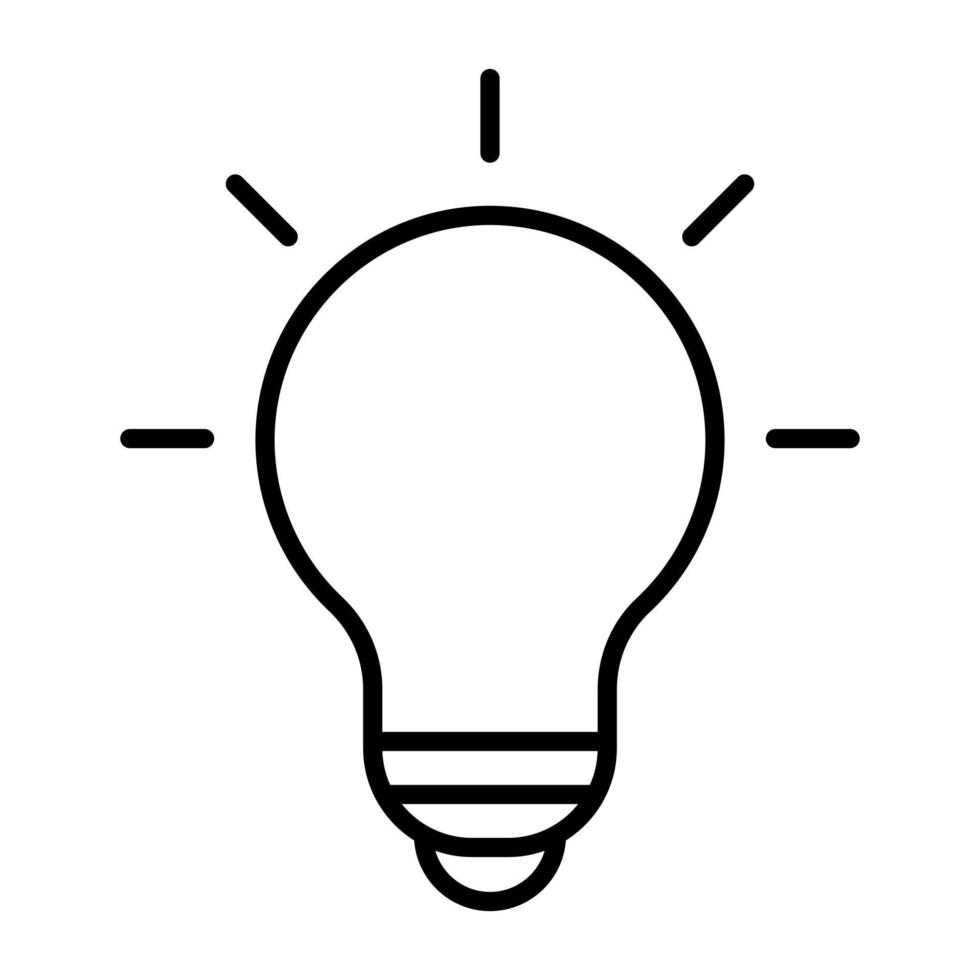 Lightbulb Line Icon vector