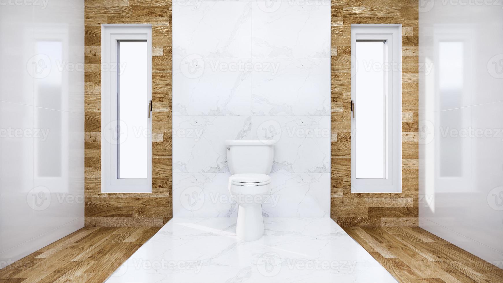 Zen design toilet tiles wall and floor - japanese style. 3D rendering photo