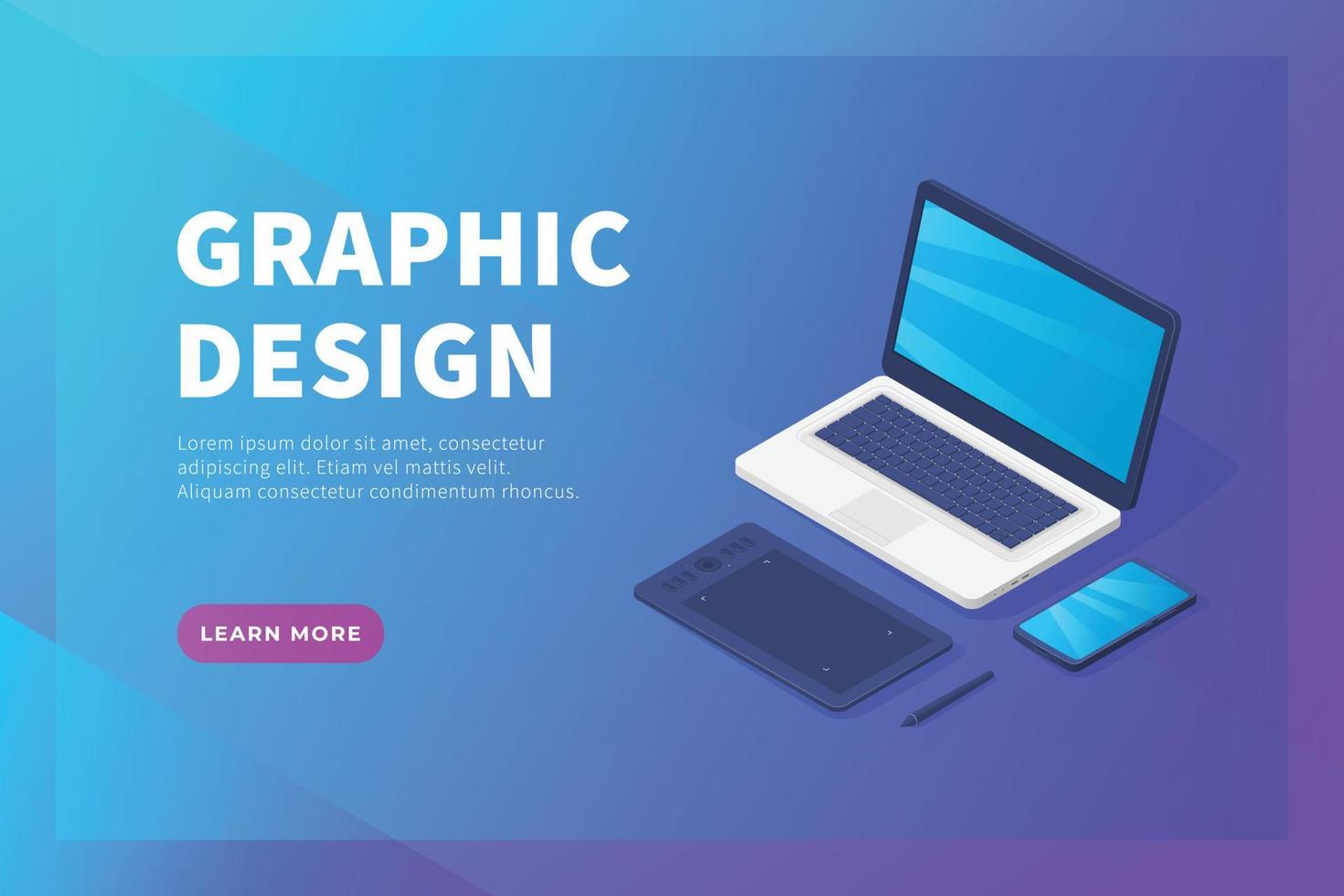 graphic design job for designer professional for website template or landing homepage vector