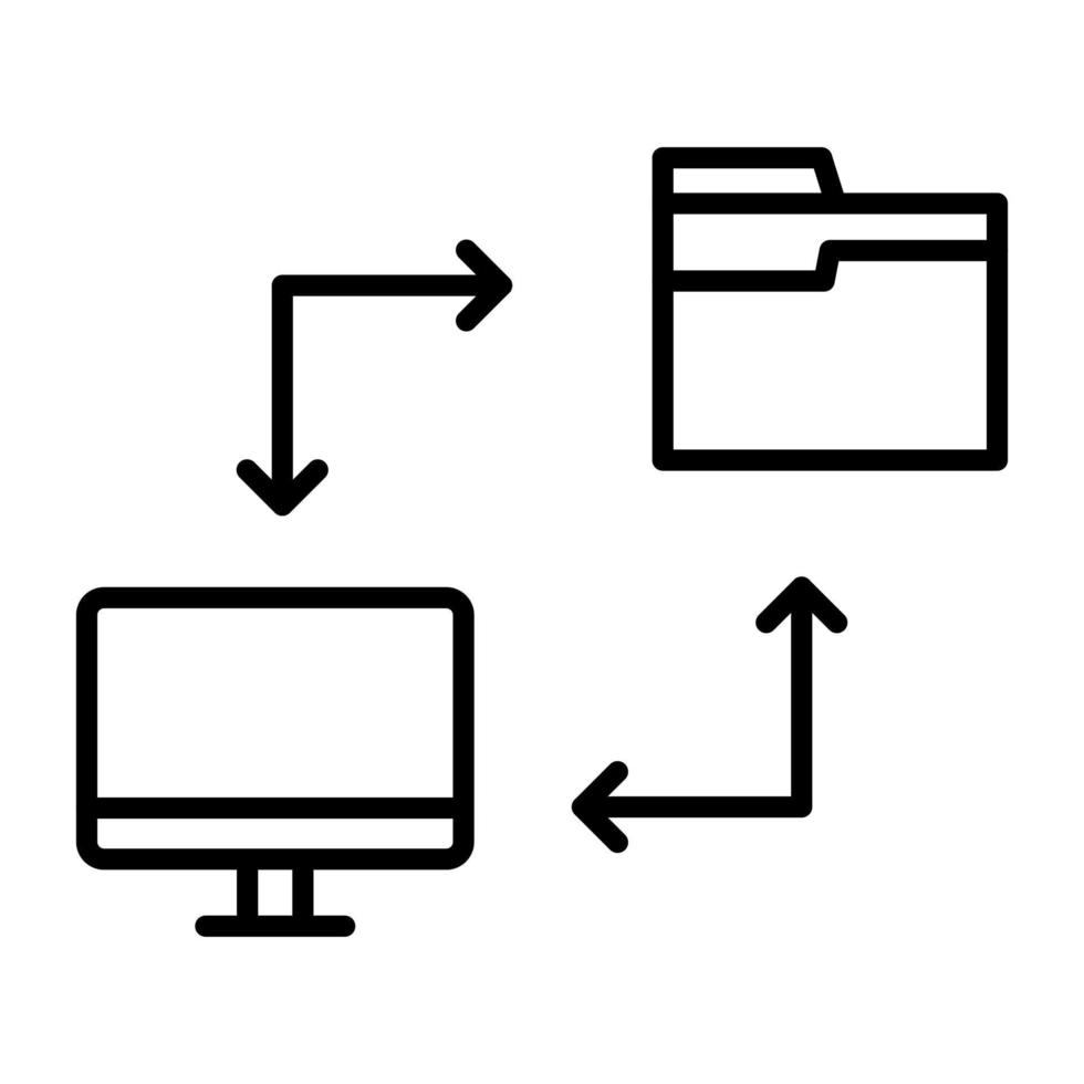 File Transfer Line Icon vector