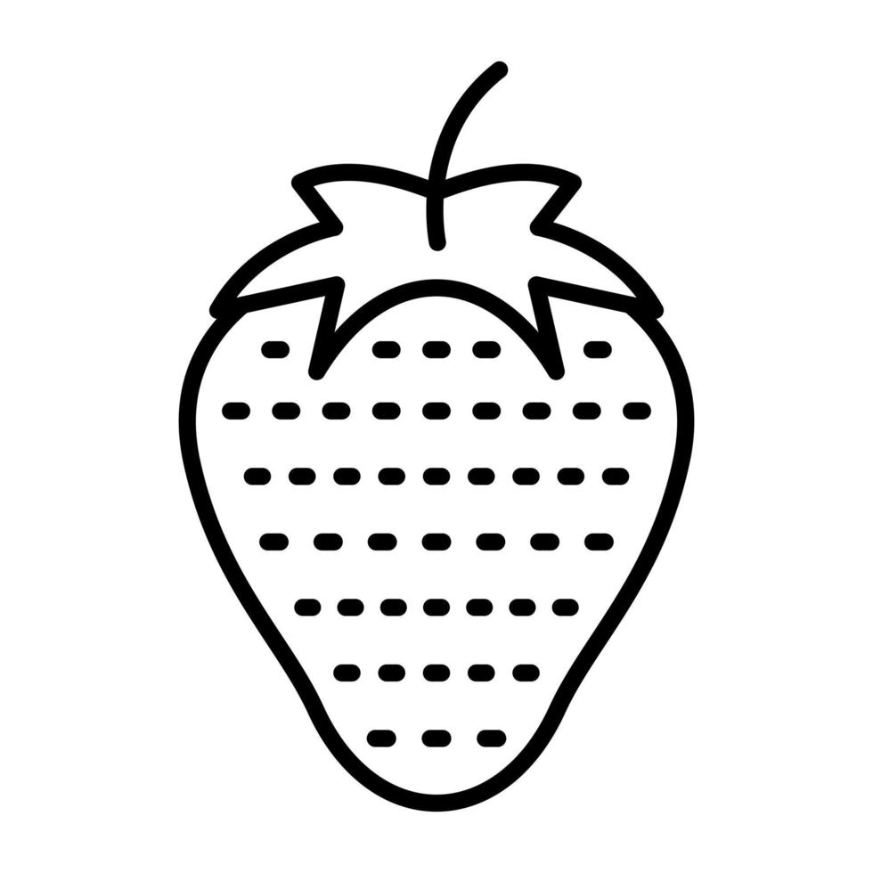 Strawberry Line Icon vector