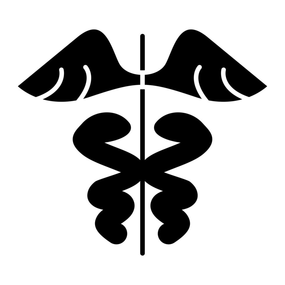 Caduceus Glyph Icon vector
