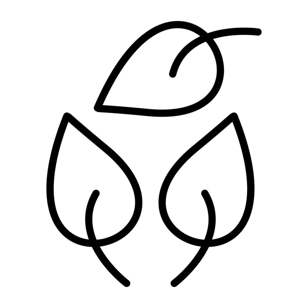 Leaf Line Icon vector