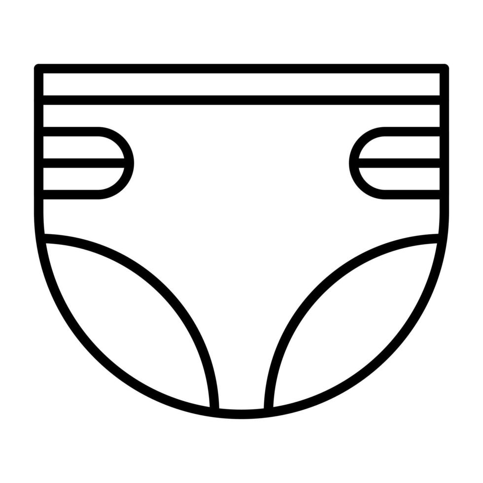 Diaper Line Icon vector