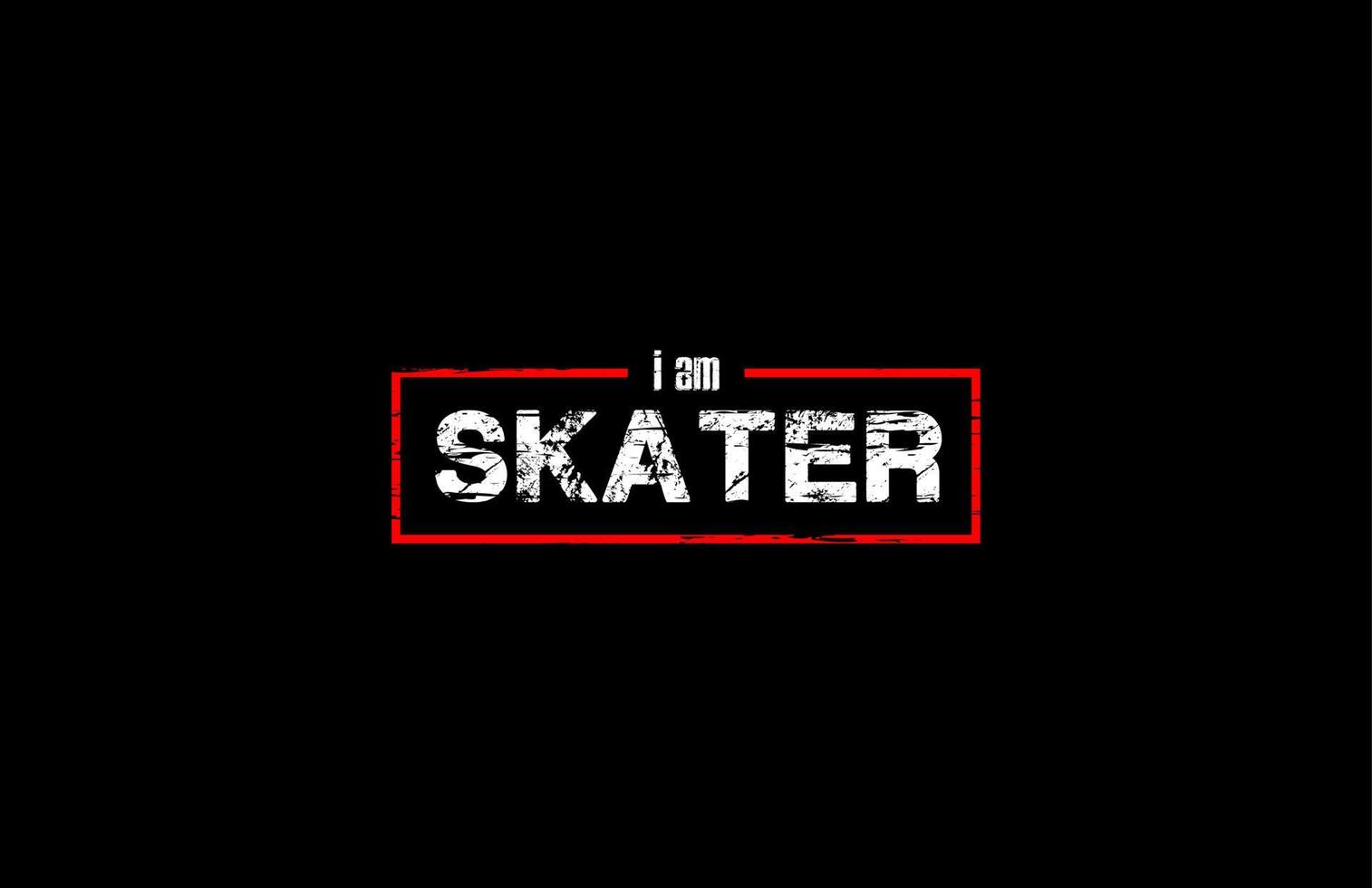 Skater Typography for T Shirt... vector