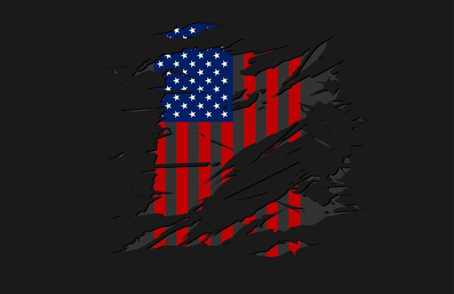 USA Flag Scratch Effect Vecto... vector