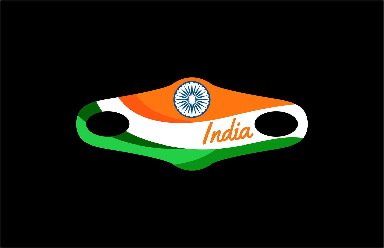 Scuba Mask INDIA Flag vector ...