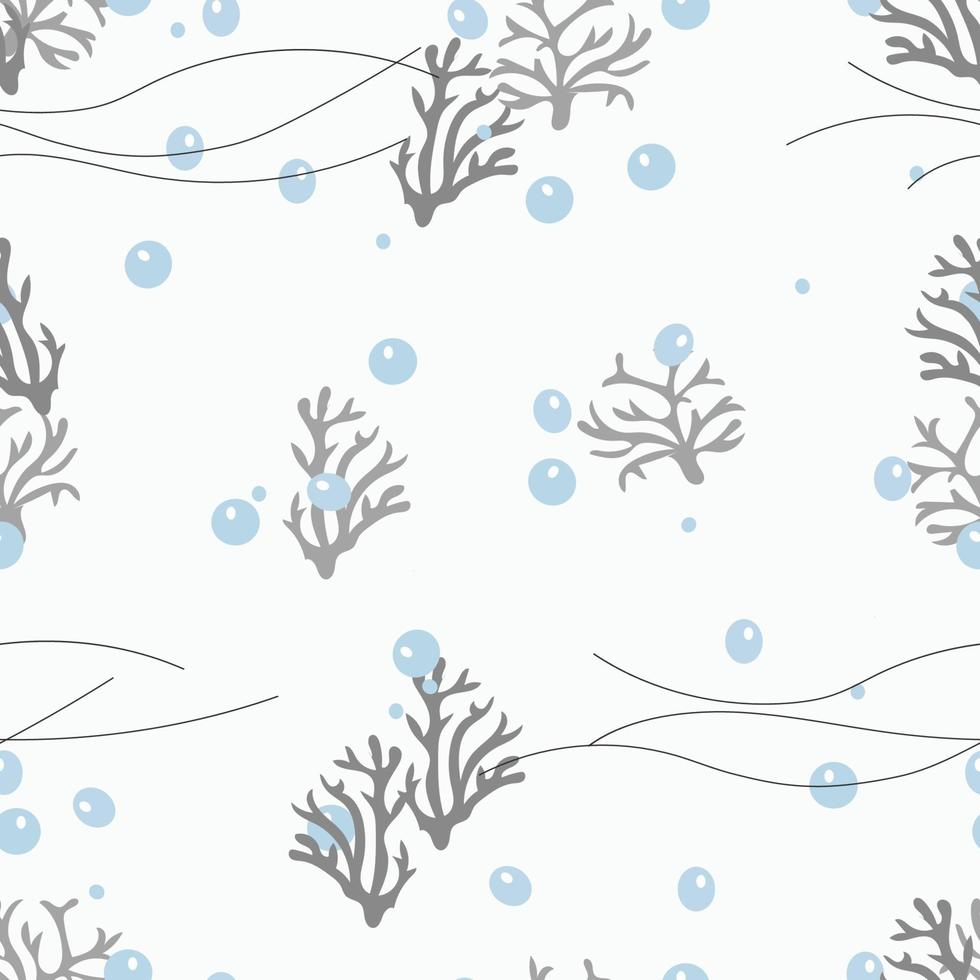 beautiful seamless pattern of seaweed vector