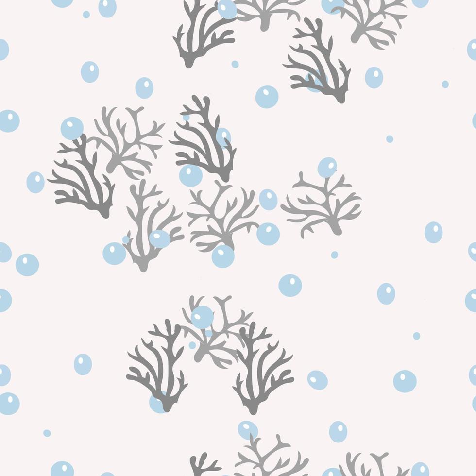 beautiful seamless pattern of seaweed vector