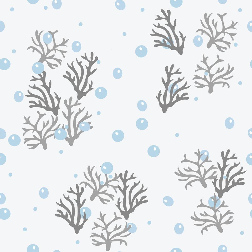 beautiful seamless pattern of seaweed vector