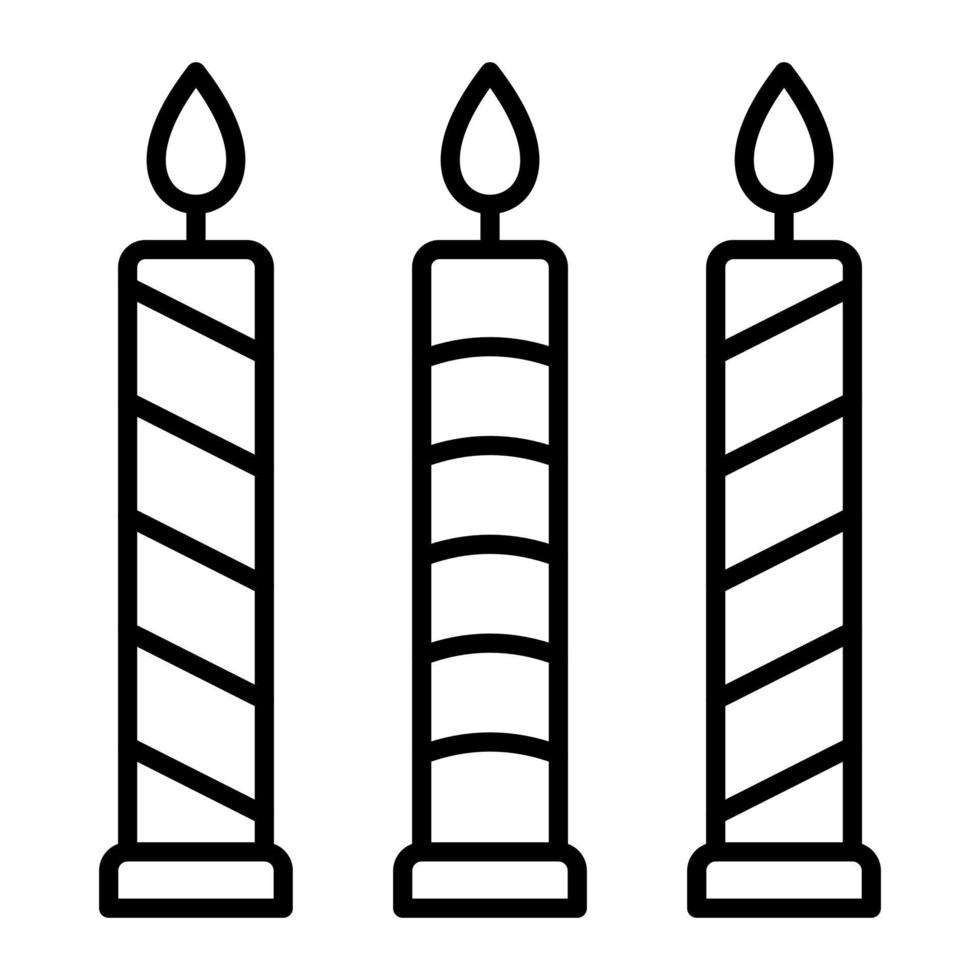 Candles Line Icon vector