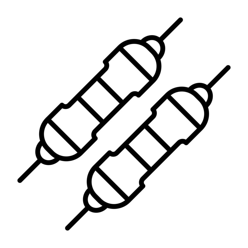 Resistor Line Icon vector