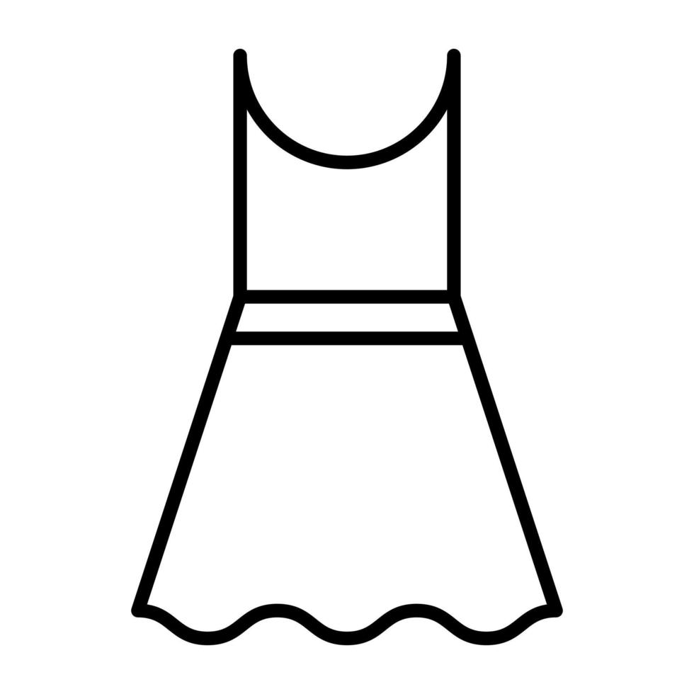 icono de línea de vestido vector