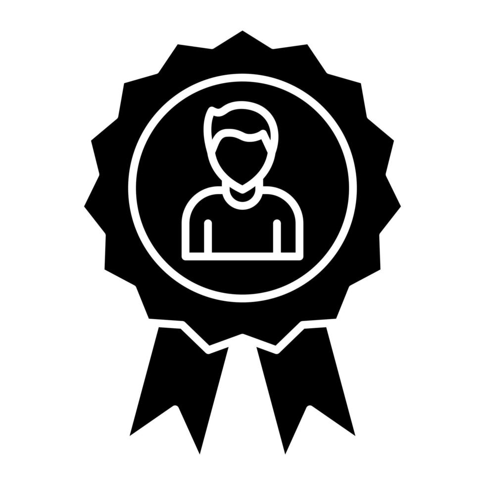 Achievement Glyph Icon vector