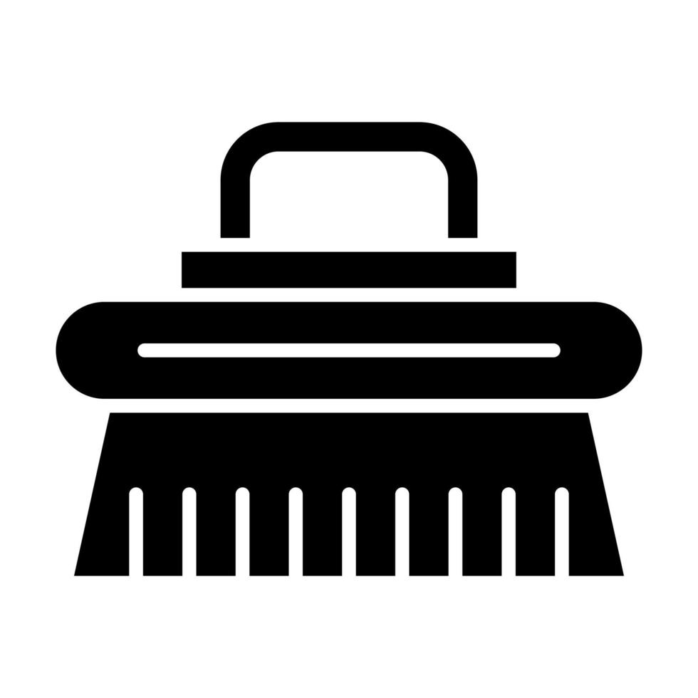 Cleaning Brush Glyph Icon vector