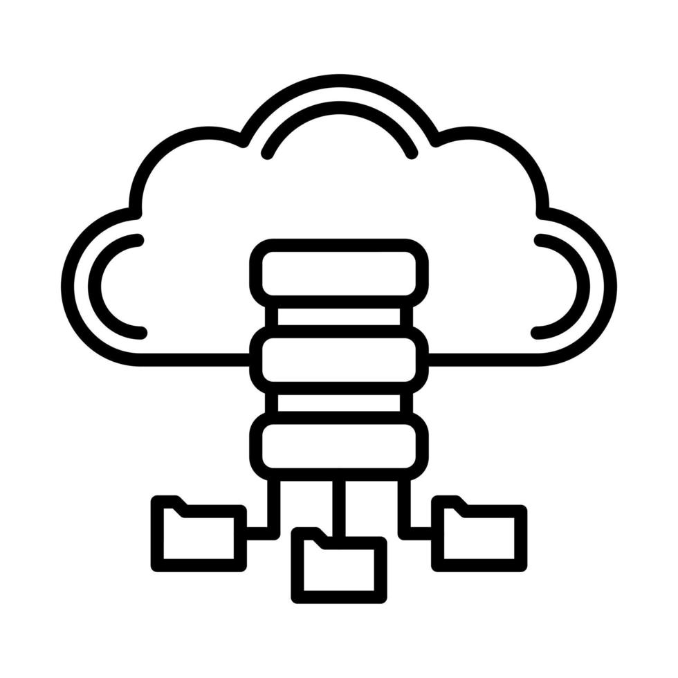 Data Backup Line Icon vector