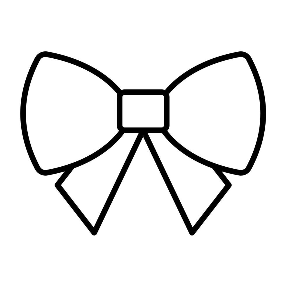 Bow Tie Line Icon vector