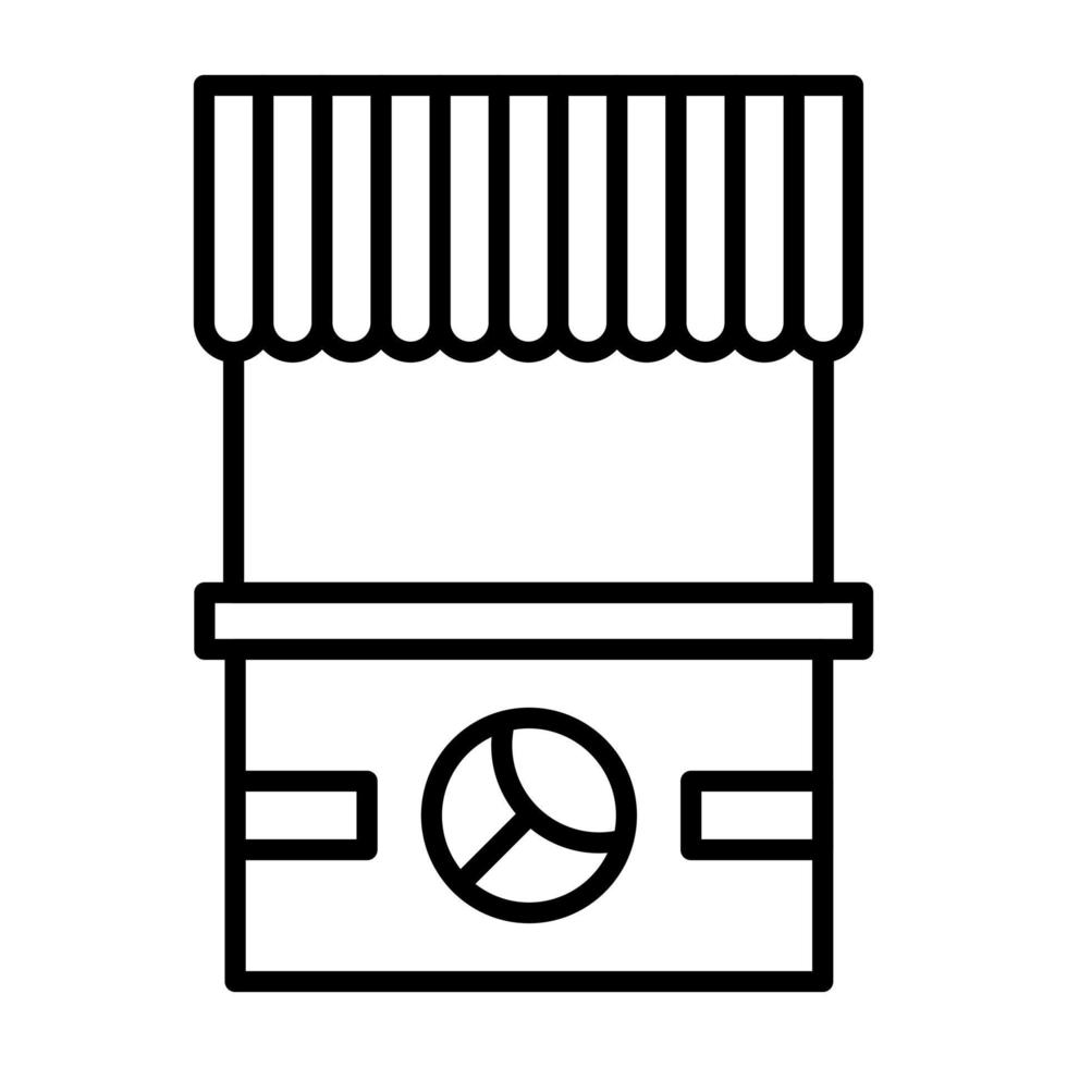 Booth Line Icon vector