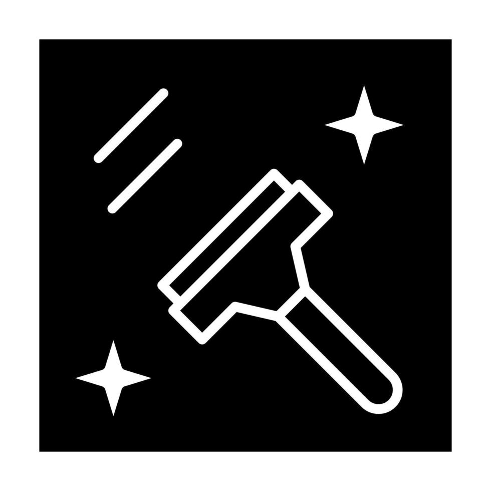 Cleaning Glass Glyph Icon vector