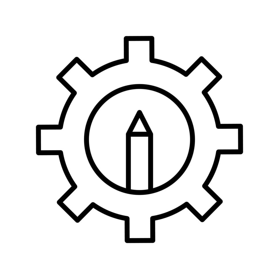 icono de línea de configuración de diseño vector