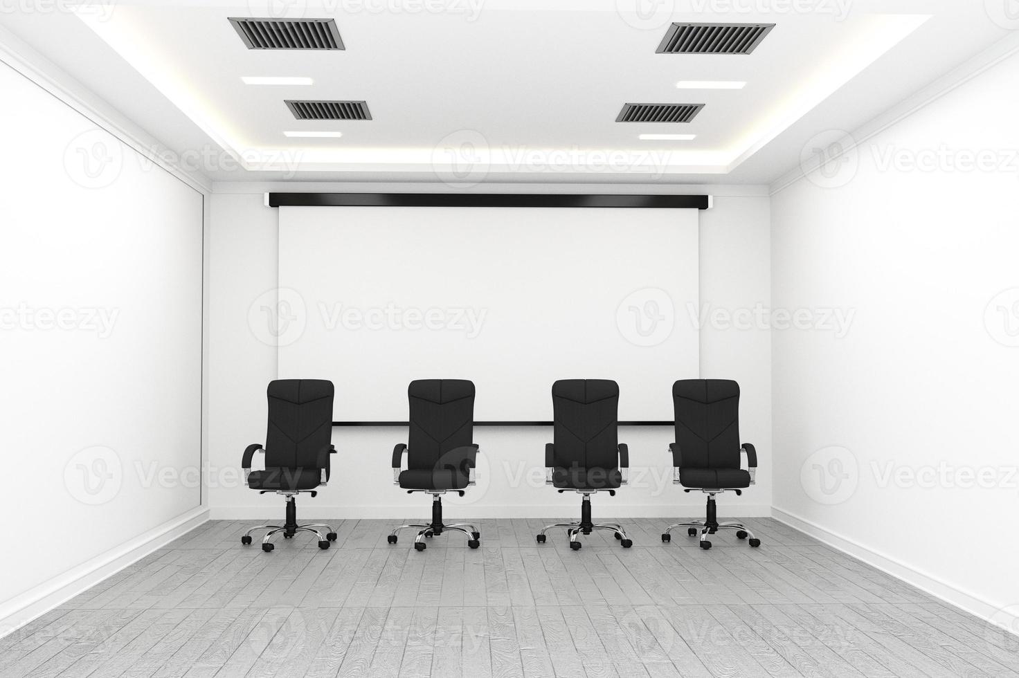 Conference room interior - beautiful office room - Empty office room concept. 3d rendering photo
