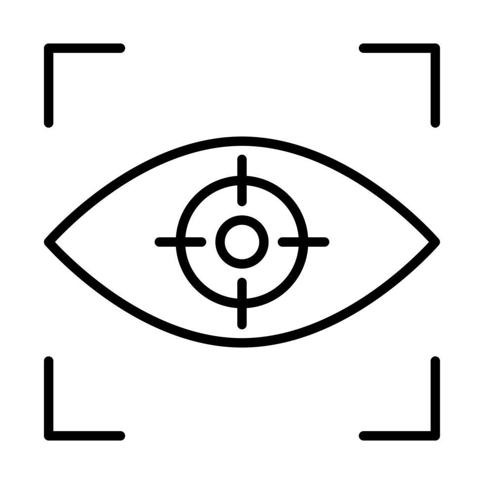 Eye Focus Line Icon vector