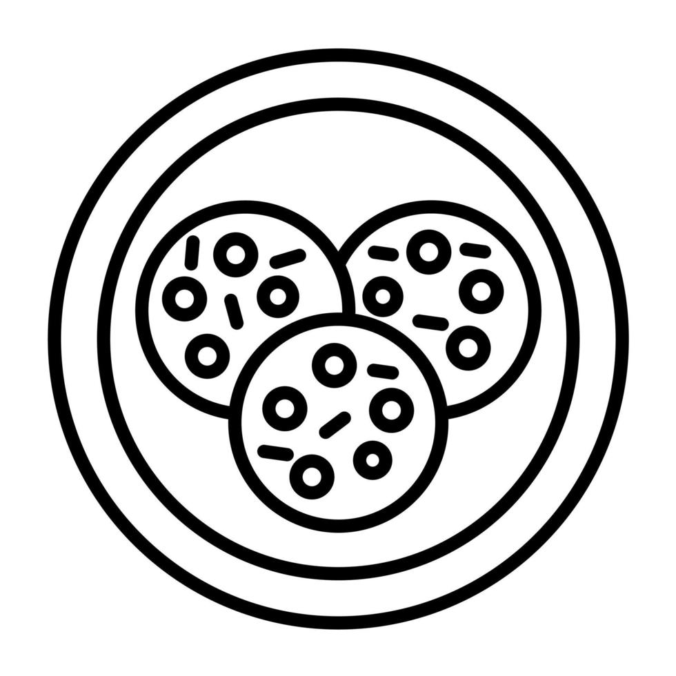 Cookies Line Icon vector