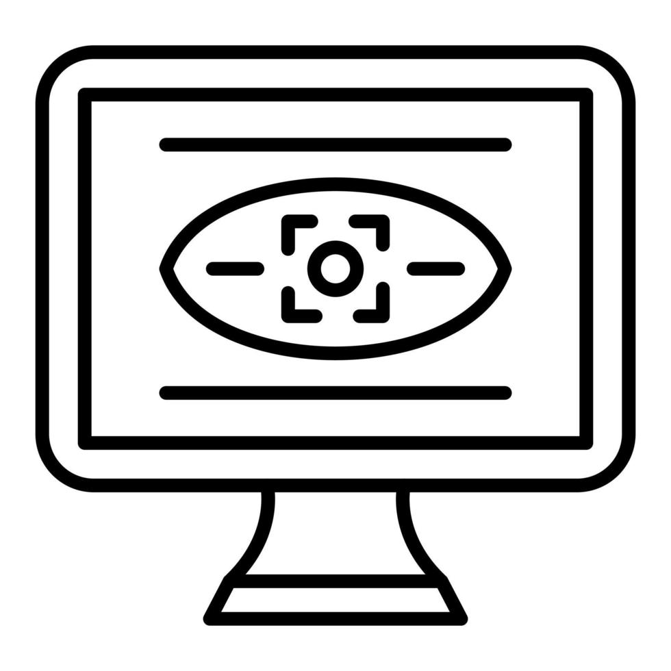 Security Monitors Line Icon vector