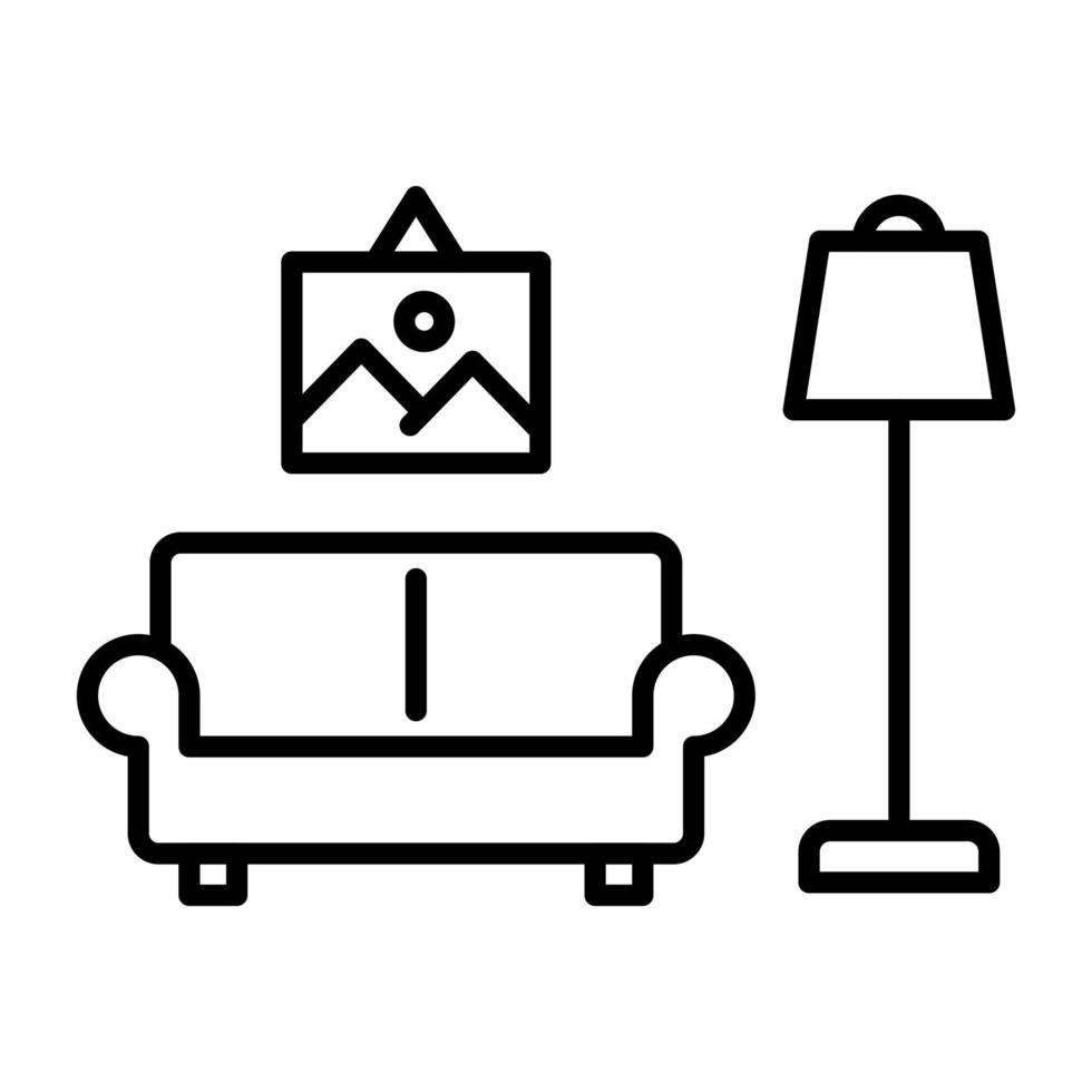 Home Decor Line Icon vector