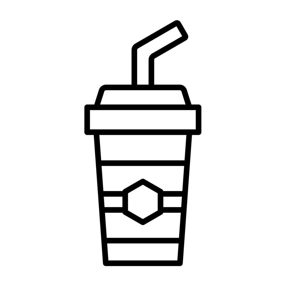 Soft Drink Line Icon vector