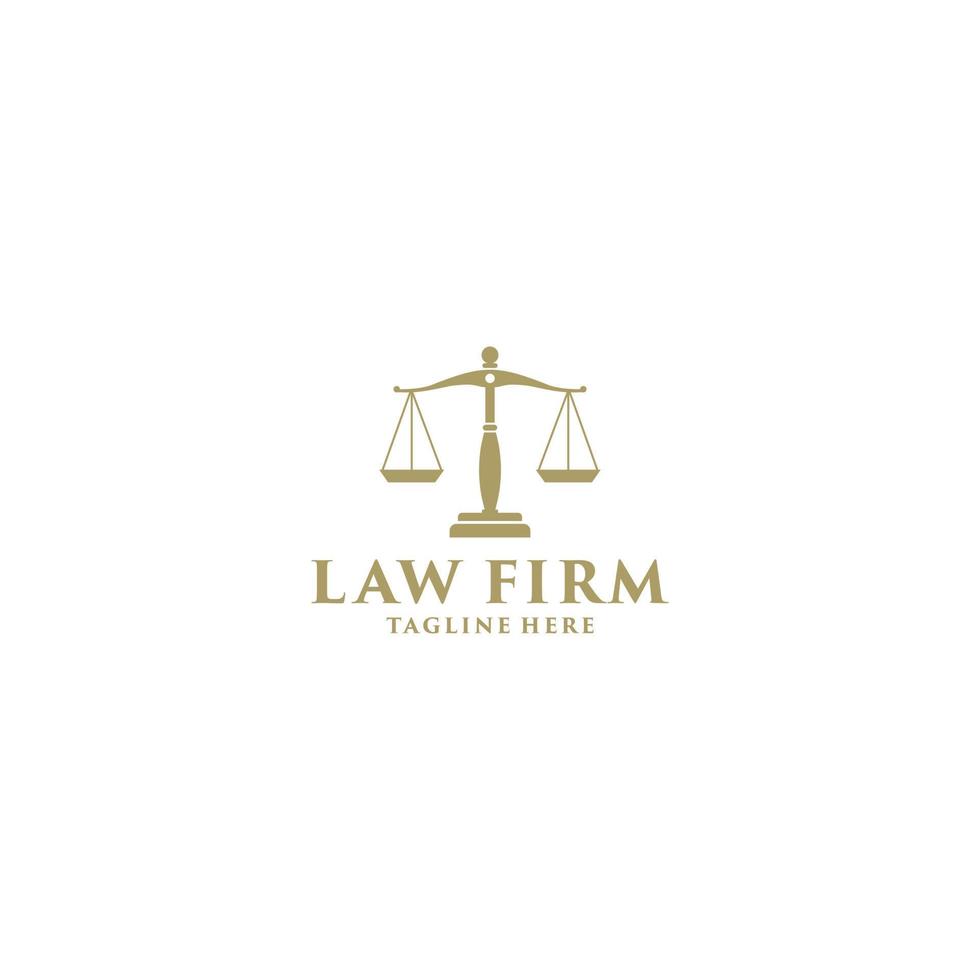 law firm logo template in white background vector