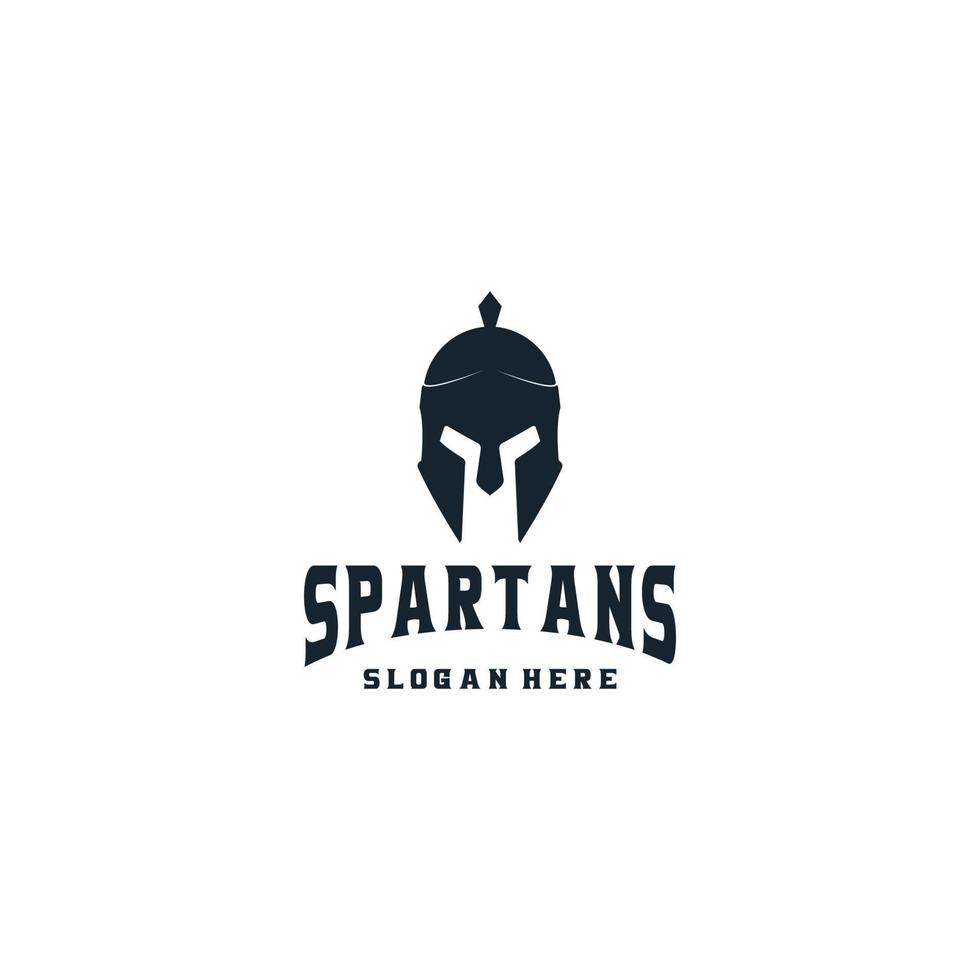 spartans logo template in white background vector