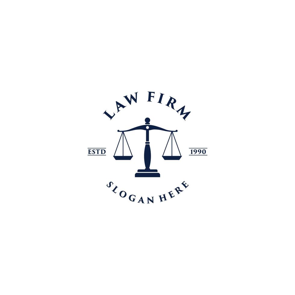 law firm logo template, vector, icon in white background vector