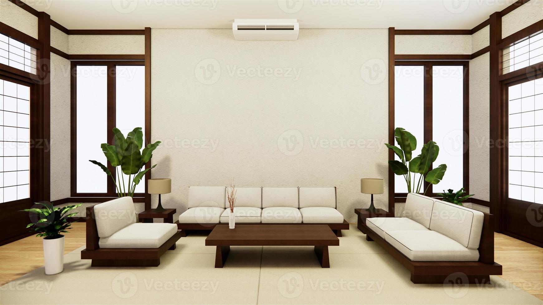 Sofa japanese style on room japan and the white backdrop provides a