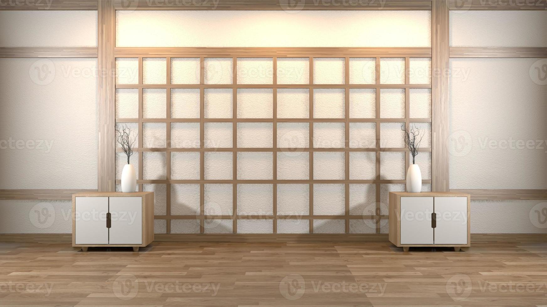 Empty zen room and decoration japanses - zen style,minimal designs photo